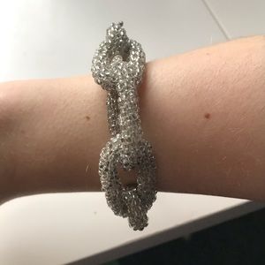 Silver beaded chain link bracelet 10,000 Villages